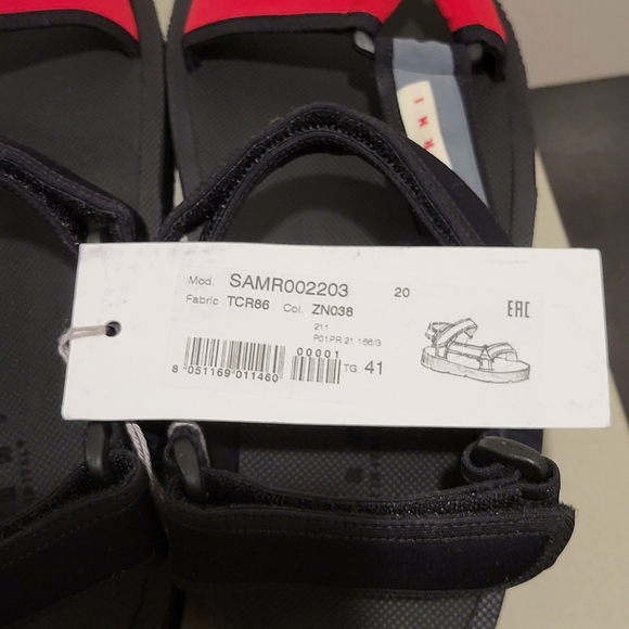 MARNI Logo Tab Touch Strap Sandals - UNISEX - Picture 8 of 8